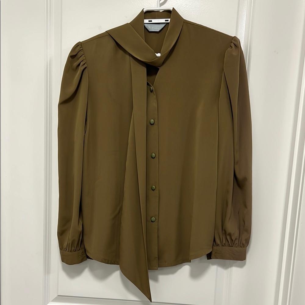 Olive Green Women's Blouse